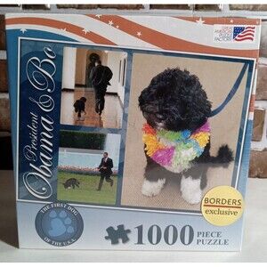 President Obama & Bo 1000 Piece Puzzle (NEW)